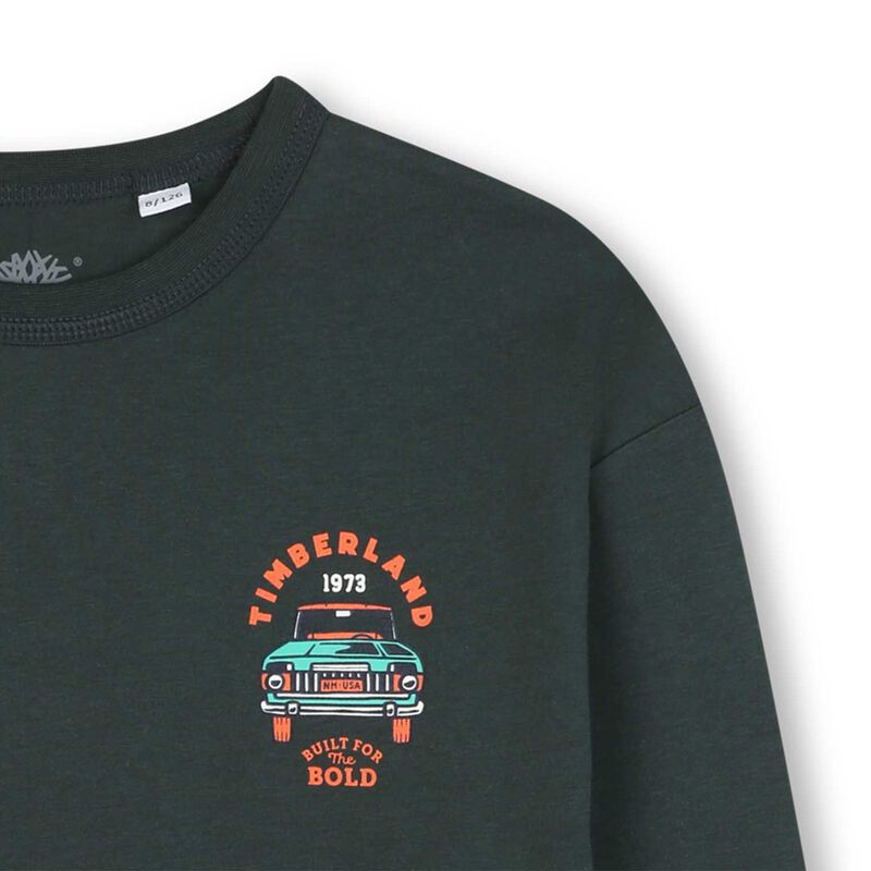 Timberland LS Two Print Tee 4Y-6Y image number 3